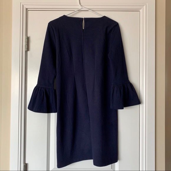 SALE New J.Crew Factory Navy Long Sleeve Dress SM - Picture 4 of 8